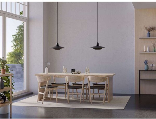 Lampada a sospensione Belid, dimmerabile, Nero, Sala da pranzo, Metallo