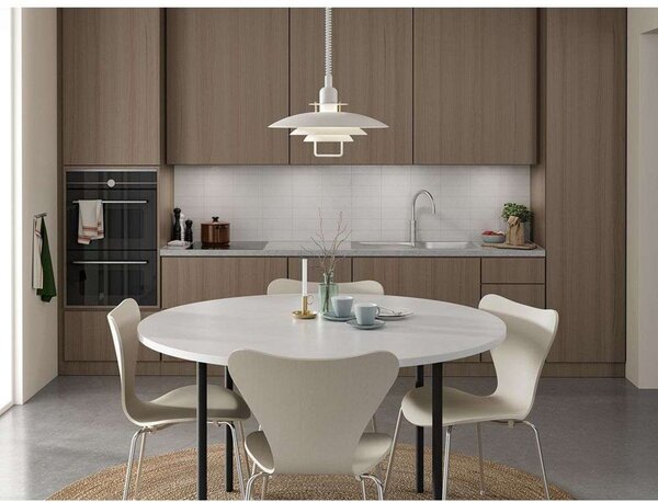 Lampada a sospensione Belid, dimmerabile, Bianco, Sala da pranzo, Metallo