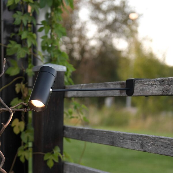 Konstsmide Lampada da tavolo LED ricaricabile Multi, nera, altezza 30 cm, IP54 dimmerabile, Nero, Soggiorno / Sala da pranzo, Alluminio, Moderno