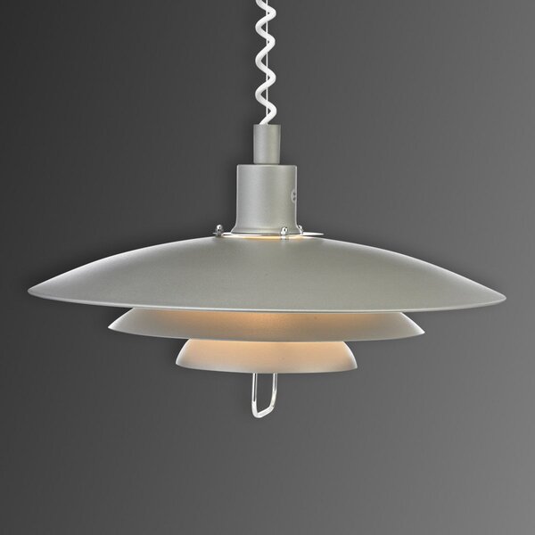 Lampada a sospensione Markslöjd, KIRKENES, dimmerabile, Grigio, Soggiorno, Metallo, Moderno