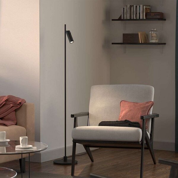Lampada da terra Herstal, Nero, Soggiorno, Metallo
