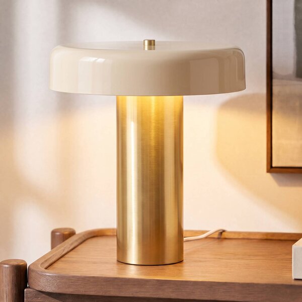 Lampada da tavolo Dionne NOLA, Crema / Ambra, Soggiorno / Sala da pranzo, Metallo, Moderno, Lampada da tavolo