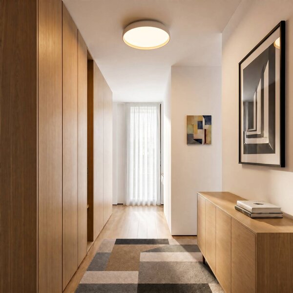 Plafoniera soffitto Jovian Lindby, dimmerabile, Bianco / Opale, Soggiorno / Sala da pranzo, Plastica, Moderno, Plafoniera