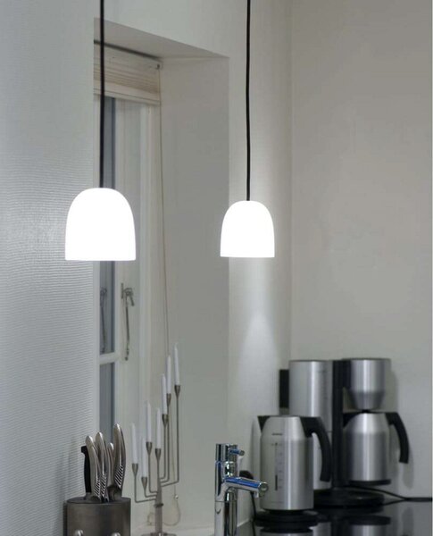Lampada a sospensione Piet Hein, Bianco, Sala da pranzo, Vetro