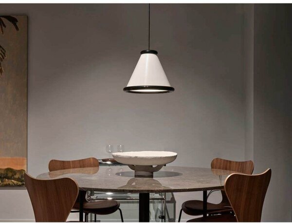 Lampada a sospensione Belid, Bianco, Sala da pranzo, Metallo