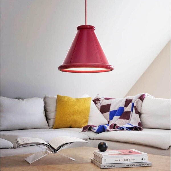 Lampada a sospensione Belid, Rosso, Sala da pranzo, Metallo