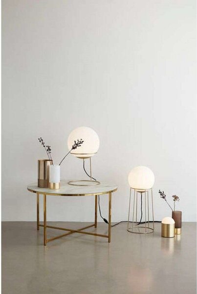 Lampada da terra Hübsch, Bianco, Soggiorno, Metallo