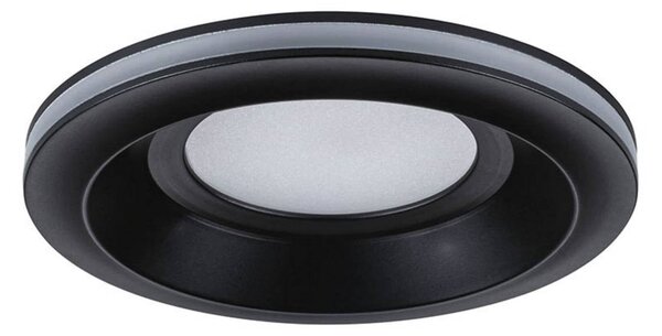 Paulmann Luci LED da incasso Sormus nera, Ø 10 cm, IP65, set 3, Nero, Bagno, Plastica, Moderno, Plafoniera