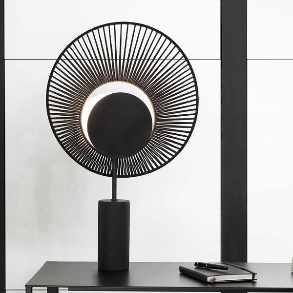 Lampade da tavolo Forestier, Oyster, Nero, Soggiorno, Metallo, Design