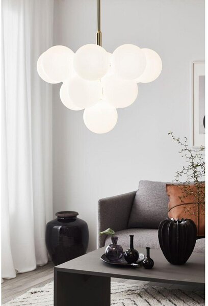 Lampada a sospensione Markslöjd, Dorato / Ottone, Soggiorno, Vetro