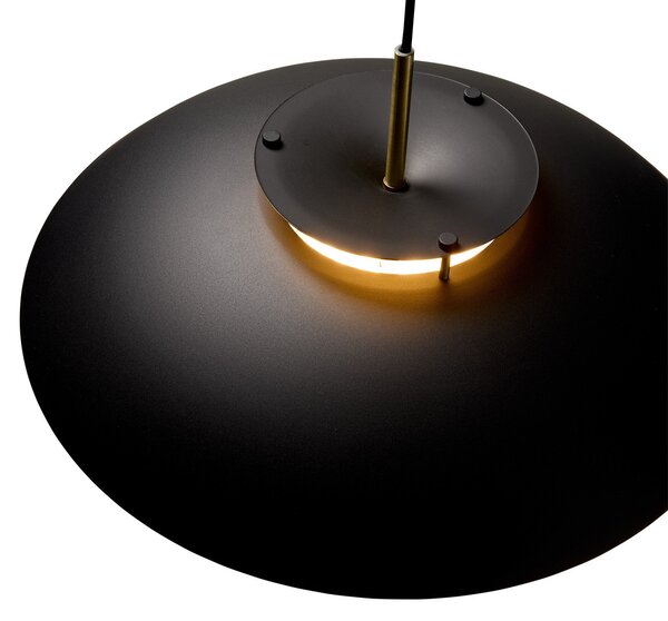 Lampada a sospensione Halo Design, STEPP, dimmerabile, Nero, Sala da pranzo, Metallo, Scandinavo