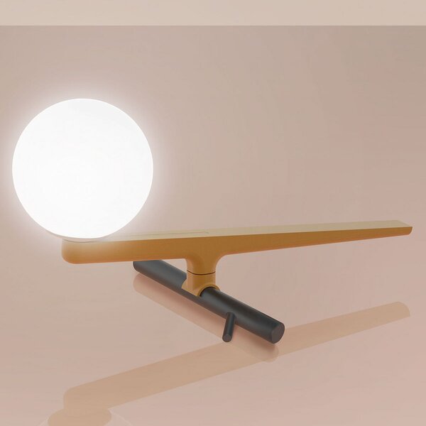 Lampade da tavolo Artemide, Yanzi, dimmerabile, Dorato / Ottone, Soggiorno, Metallo, Design