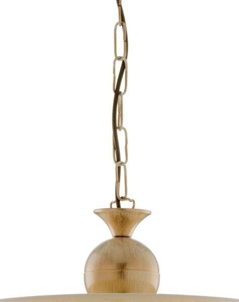 Brilagi - Lampadario a catena SAPHIRE 1xE27/15W/230V crema/oro/patina