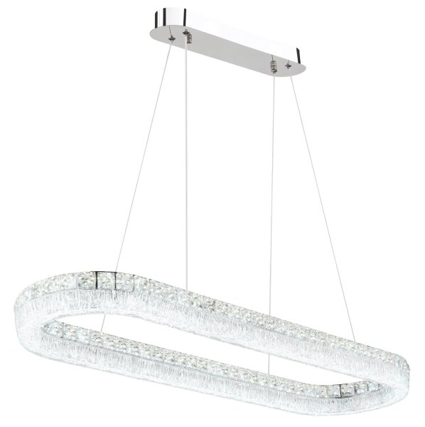 Globo 67387-40 - Lampada a sospensione LED dimmerabile su cavo LAUREL 40W/230V trasparente+telecomando