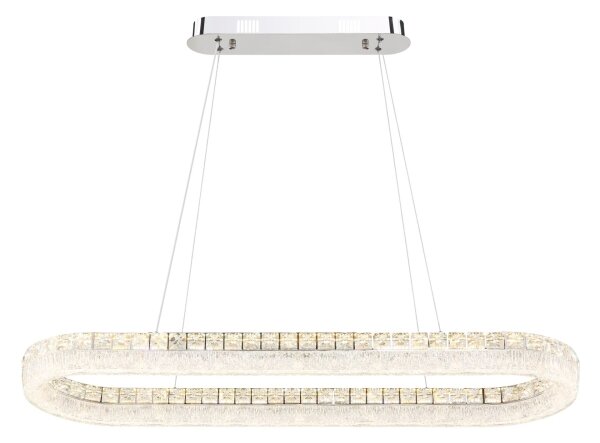 Globo 67387-40 - Lampada a sospensione LED dimmerabile su cavo LAUREL 40W/230V trasparente+telecomando