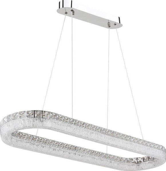 Globo 67387-40 - Lampada a sospensione LED dimmerabile su cavo LAUREL 40W/230V trasparente+telecomando