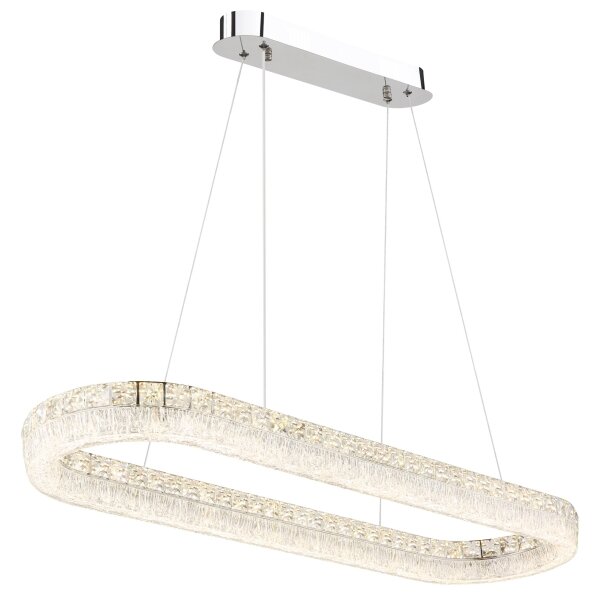 Globo 67387-40 - Lampada a sospensione LED dimmerabile su cavo LAUREL 40W/230V trasparente+telecomando