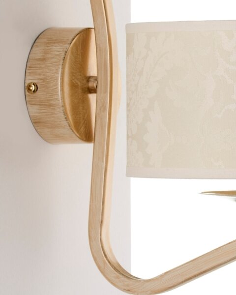 Brilagi - Lampada da parete SAPHIRE 1xE27/15W/230V crema/oro/patina