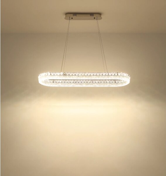 Globo 67387-40 - Lampada a sospensione LED dimmerabile su cavo LAUREL 40W/230V trasparente+telecomando