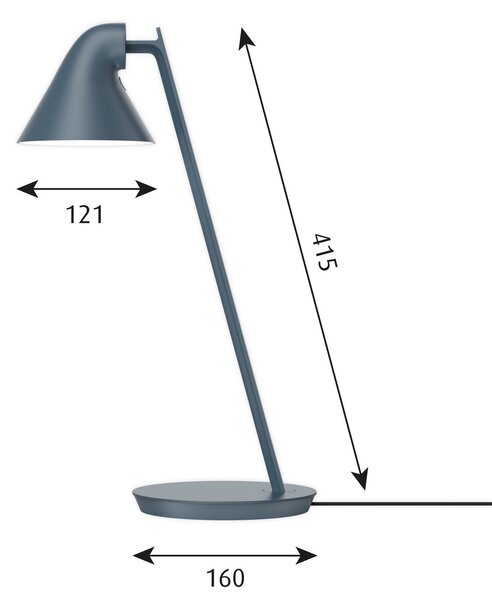 Lampade da tavolo Louis Poulsen, NJP Mini, dimmerabile, Blu, Soggiorno, Metallo, Design