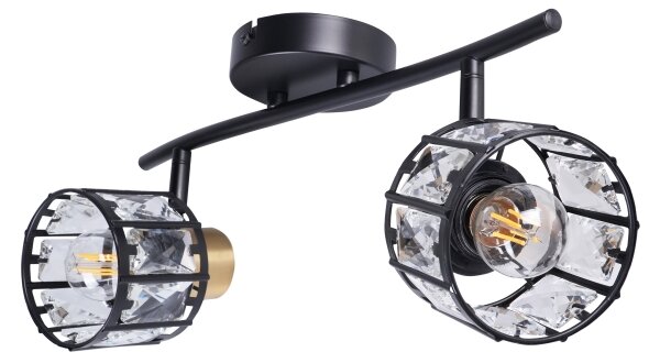 Plafoniera ZAHARA 2xE27/10W/230V nera