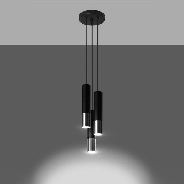 Lampada a Sospensione 3xGU10 in Acciaio LOOPEZ 3P