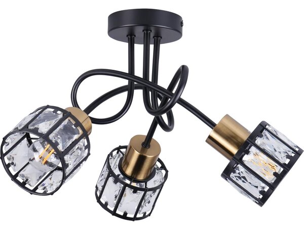 Plafoniera ZAHARA 3xE27/10W/230V nero
