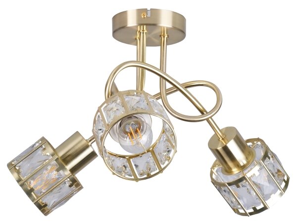 Lampadario da soffitto ZAHARA 3xE27/10W/230V dorato
