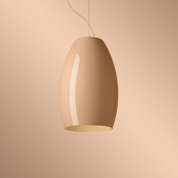 Lampada a sospensione Foscarini, Buds 1, dimmerabile, Beige, Soggiorno, Vetro, Design