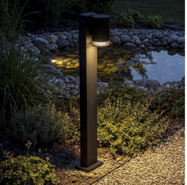 Kanlux 46204 - Lampada da esterno RADILO 1xGU10/11W/230V 50 cm IP44 nera