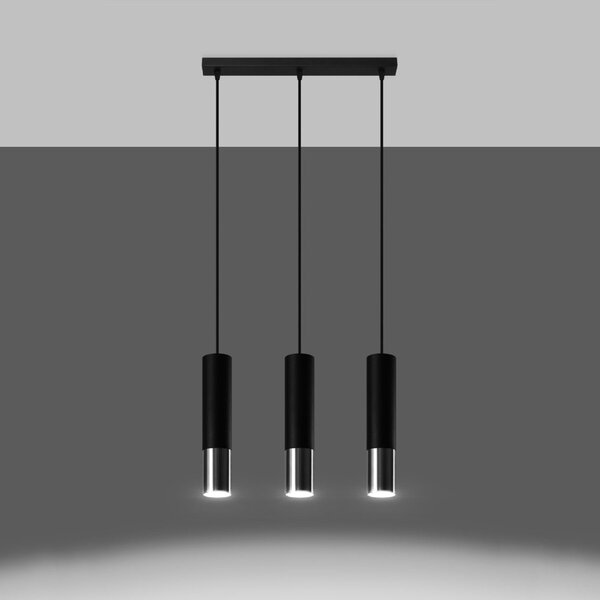 Lampada a Sospensione 3xGU10 in Acciaio LOOPEZ 3L