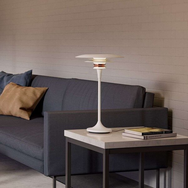 Diablo Lampada da Tavolo Ø30 Matt White/Rosé Silver