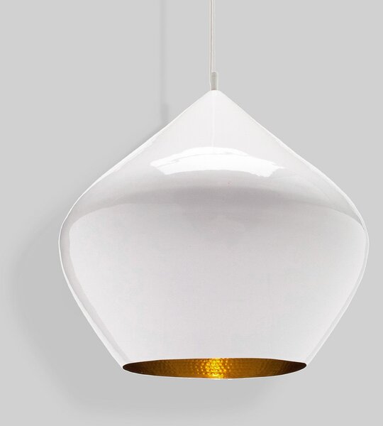Lampada a sospensione Tom Dixon, Beat, dimmerabile, Bianco, Soggiorno, Ottone, Design