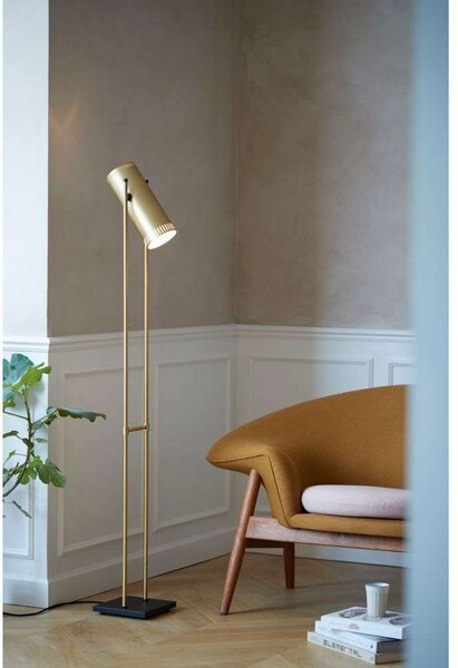 Lampada da terra Warm Nordic, Trombone, Dorato / Ottone, Soggiorno, Metallo, Design