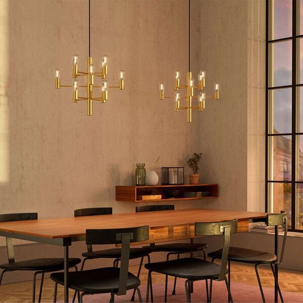 Lampadari Herstal, Dorato / Ottone, Sala da pranzo, Metallo