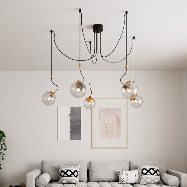 Lampada a sospensione By Rydéns, Carry, dimmerabile, Grigio, Soggiorno, Vetro, Scandinavo