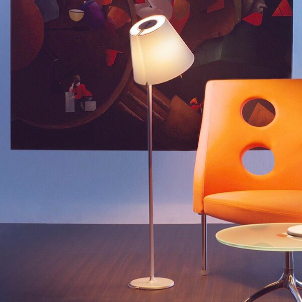 Lampada da terra Artemide, Melampo, Grigio, Soggiorno, Tessuto / Tessile, Design