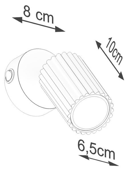 Applique da Parete GU10 in Alluminio con Interruttore KARBON