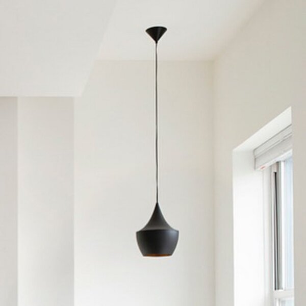 Lampada a sospensione Tom Dixon, Beat, dimmerabile, Nero, Soggiorno, Ottone, Design