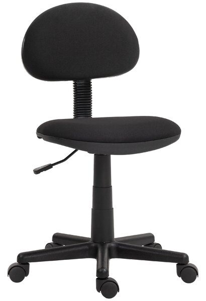 Sedia da Ufficio Girevole 43x51x73-85 cm in Tessuto Elastico Nero