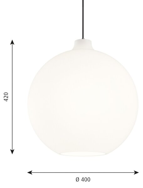 Lampada a sospensione Louis Poulsen, Wohlert, dimmerabile, Bianco, Soggiorno, Vetro, Design