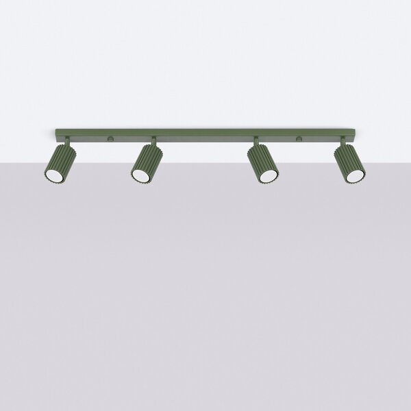 Plafoniera da soffitto 4xGU10 in Alluminio KARBON 4L