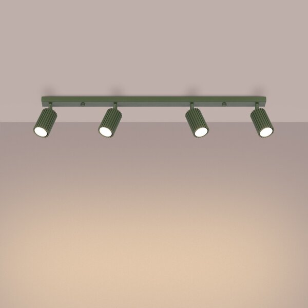 Plafoniera da soffitto 4xGU10 in Alluminio KARBON 4L