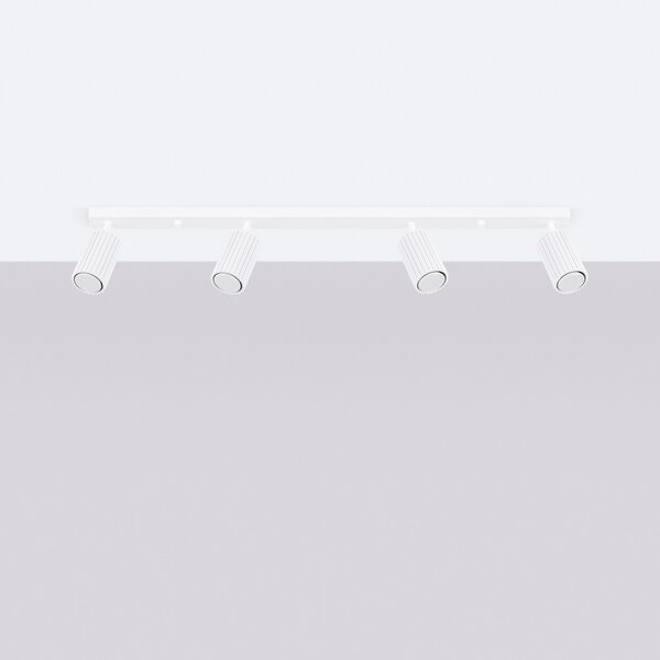 Plafoniera da soffitto 4xGU10 in Alluminio KARBON 4L