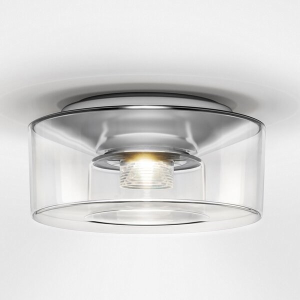 Plafoniera Serien Lighting, Curling M, dimmerabile, Trasparente, Soggiorno, Plastica, Moderno