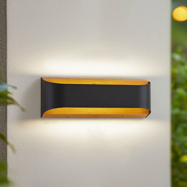 Applique da esterni a LED Lenore Lindby, Nero, Alluminio, Moderno, Applique LED da esterni