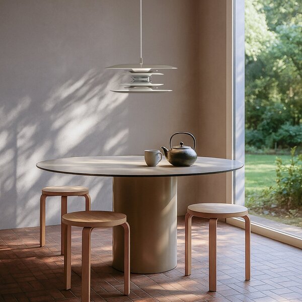Lampada a sospensione Belid, dimmerabile, Grigio, Soggiorno, Metallo, Design