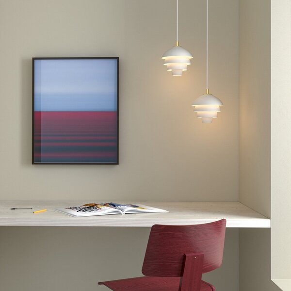 Lampada a sospensione Belid, dimmerabile, Bianco, Soggiorno, Metallo, Design