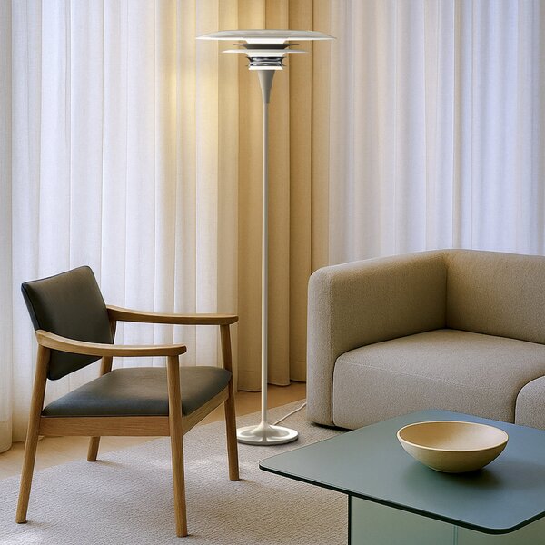 Lampada da terra Belid, Grigio, Soggiorno, Metallo, Design