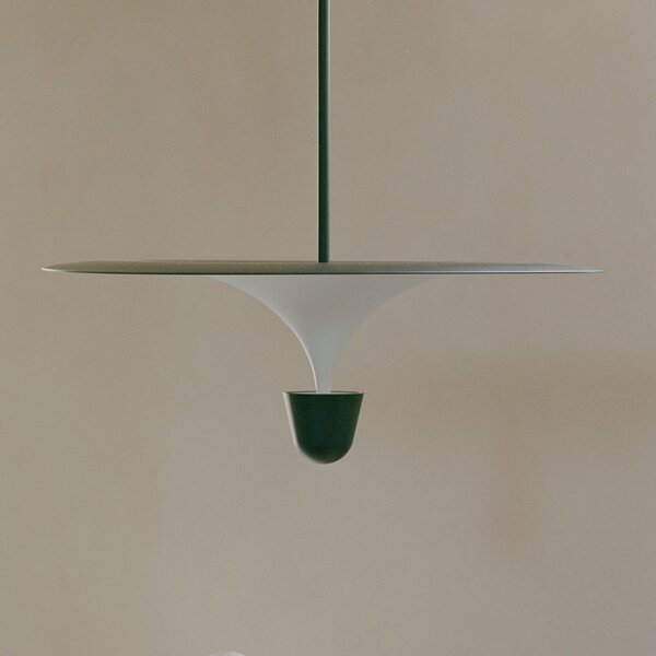 Lampada a sospensione New Works, Kantarell, dimmerabile, Bianco, Sala da pranzo, Metallo, Design